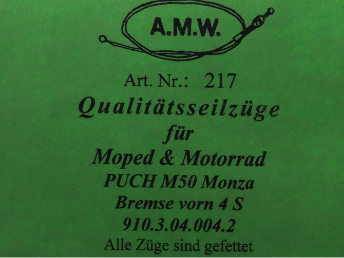 Bowdenzug Puch Monza 4S bremszug vorne A.M.W.  product